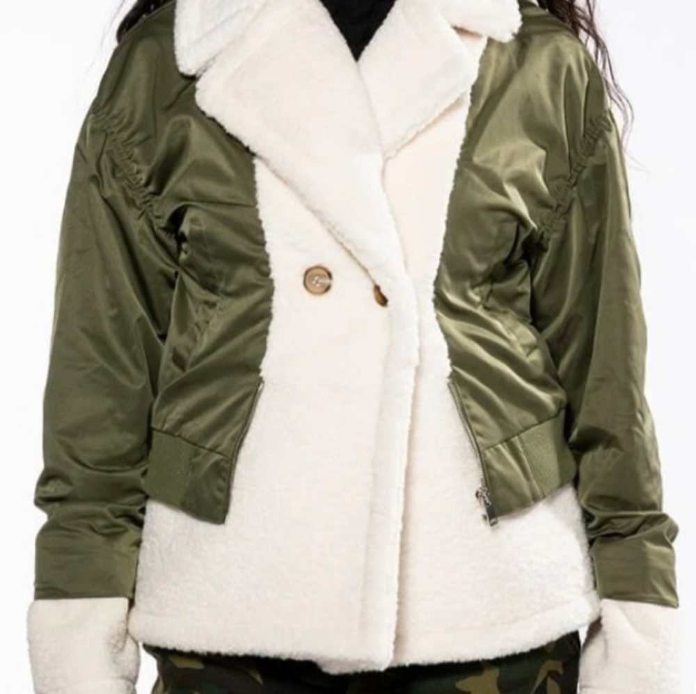 MIX TEDDY AND BOMBER JACKET IN MULTI ,NEW, OFFER ARE ALWAYS WELCOME